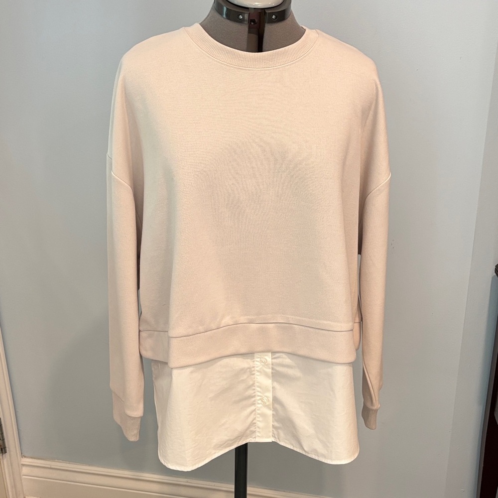 Reitmans Off-White layered look Sweatshirt